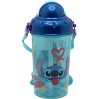 STOR Fľaša na pitie s popruhom Stitch 465 ml