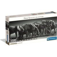 CLEMENTONI Panoramatické puzzle Stádo obrov 1000 dielikov
