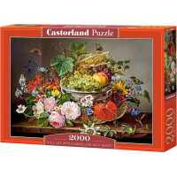 CASTORLAND Puzzle Zátišie s kvetmi a ovocím 2000 dielikov