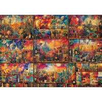 SCHMIDT Puzzle Cestovanie s knihami a vínom 2000 dielikov