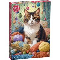 CHERRY PAZZI Puzzle Mačka v priadze 1000 dielikov
