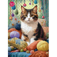 CHERRY PAZZI Puzzle Mačka v priadze 1000 dielikov