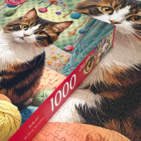 CHERRY PAZZI Puzzle Mačka v priadze 1000 dielikov