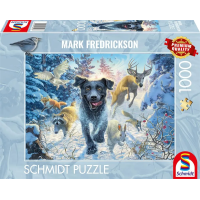 SCHMIDT Puzzle Labrador v snehu 1000 dielikov