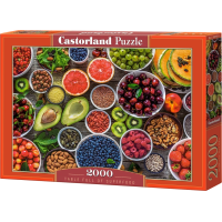CASTORLAND Puzzle Stôl plný superpotravín 2000 dielikov