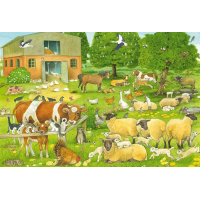 SCHMIDT Puzzle Zvieracie rodinky zo statku 100 dielikov