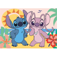 DINO Svietiace puzzle Stitch na pláži XL 100 dielikov