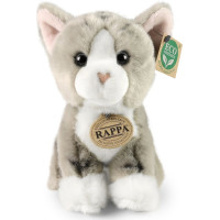 Rappa Plyšová mačka sivá 18 cm ECO-FRIENDLY