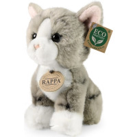 Rappa Plyšová mačka sivá 18 cm ECO-FRIENDLY
