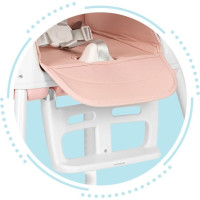 ECOTOYS Jedálenská stolička 3v1 ružová