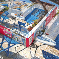 CHERRY PAZZI Puzzle Santorinské Blues 1000 dielikov
