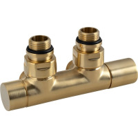 Sapho TWIN pripojovacia sada ventilov pre stredové pripojenie, zlato mat CP401SGM