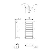 Sapho GIANLUCA vykurovacie teleso 400x1590 mm, biela mat GL159