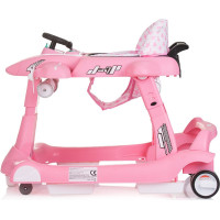 CHIPOLINO Chodítko interaktívne Airplane 3v1 Pink