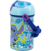 STOR Fľaša na pitie s popruhom Stitch 450 ml