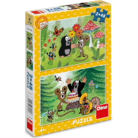 DINO Puzzle Krtko a oslava 2x48 dielikov