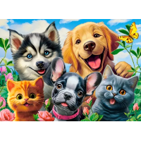 CASTORLAND Puzzle Zvieracie selfie 70 dielikov