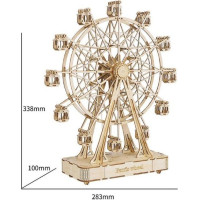 ROBOTIME Rolife 3D drevené puzzle Ruský bicykel (hracia skrinka) 278 dielikov