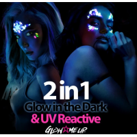 PAINTGLOW Samolepiace kamienky na tvár Hviezda - UV, svietiaca v tme