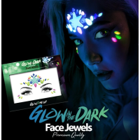 PAINTGLOW Samolepiace kamienky na tvár Hviezda - UV, svietiaca v tme