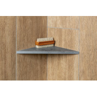 Sapho ABELINE rohová polica rockstone 250x250mm, concrete AE250-4033