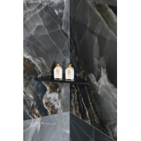 Sapho ABELINE rohová polica rockstone 250x250mm, black attica AE250-0598
