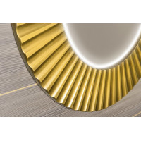 Sapho PRIDE okrúhle zrkadlo s LED osvetlením v ráme ø 90cm, zlato PD950