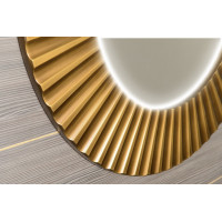Sapho PRIDE okrúhle zrkadlo s LED osvetlením v ráme ø 90cm, bronz PD954