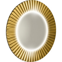 Sapho PRIDE okrúhle zrkadlo s LED osvetlením v ráme ø 90cm, zlato PD950