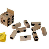 Drevený hlavolam kocka Cube