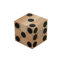Drevený hlavolam kocka Cube