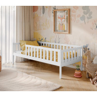 Detská posteľ z masívu borovice AIDA - 200x90 cm - BIELA