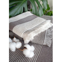 Bavlnený uterák so strapcami FALA - 50x90 cm - 500g/m2 - ecru