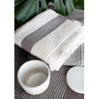 Bavlnený uterák so strapcami FALA - 50x90 cm - 500g/m2 - ecru