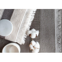 Bavlnený uterák so strapcami FALA - 50x90 cm - 500g/m2 - šedý