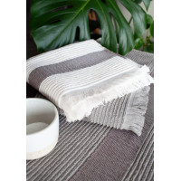 Bavlnený uterák so strapcami FALA - 50x90 cm - 500g/m2 - šedý