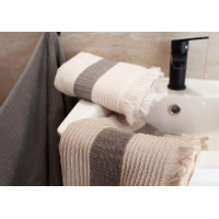 Bavlnený uterák so strapcami FALA - 70x140 cm - 500g/m2 - ecru