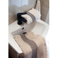 Bavlnený uterák so strapcami FALA - 70x140 cm - 500g/m2 - ecru