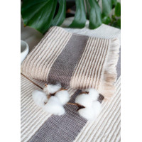 Bavlnený uterák so strapcami FALA - 70x140 cm - 500g/m2 - ecru