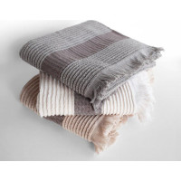 Bavlnený uterák so strapcami FALA - 70x140 cm - 500g/m2 - šedý