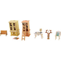 ROBOTIME 3D puzzle Vila snov: Študovňa farebná 104 dielikov