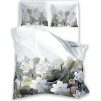 Saténové obliečky NOBILE Lekná - biele - 220x200 cm