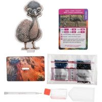 CRYSTAL ART Diamantové maľovanie Na zemi: Emu