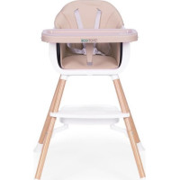 ECOTOYS Jedálenská stolička 2v1 Béžová
