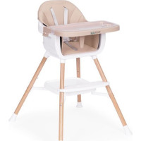 ECOTOYS Jedálenská stolička 2v1 Béžová