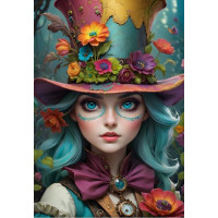 BLUEBIRD Puzzle Dievča s klobúkom 1000 dielikov
