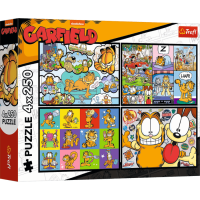 TREFL Puzzle Garfield nemá rád pondelok 4x250 dielikov