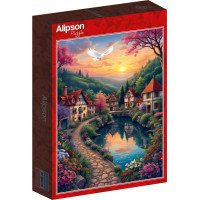 ALIPSON Puzzle Dedina pri vode 500 dielikov