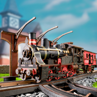 ROBOTIME Rolife 3D drevené puzzle Parná lokomotíva 405 dielikov