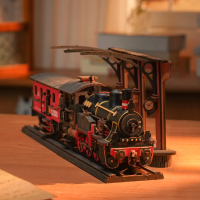 ROBOTIME Rolife 3D drevené puzzle Parná lokomotíva 405 dielikov